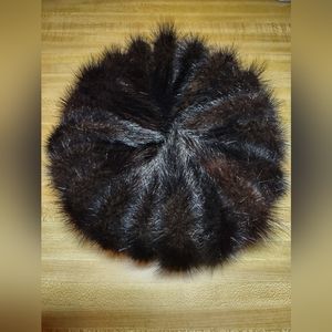 Vintage Christine original mink pillbox hat
